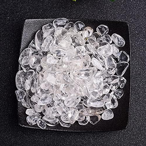 50/100g Natural Stones Gravel Crystals Chip Quartz Minerals Reiki Healing Tumbled Agates Specimen Gemstones Home Aquarium Decor (Color : Rock Quartz Crystal, Size : 100g)