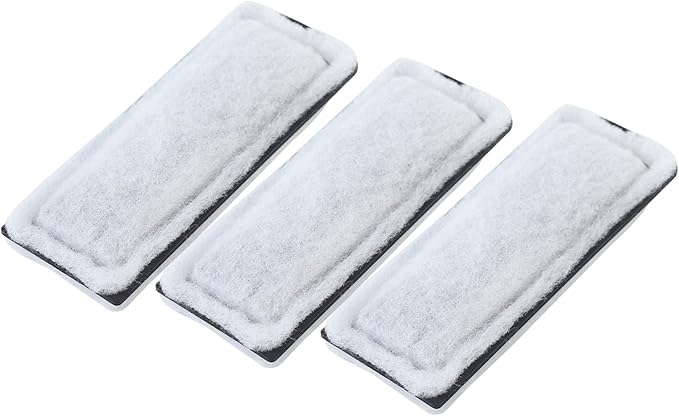 LAQUAL Replacement Fish Tank Filter Cartridges, Suitable Aquarium Filter (10 Gal), 3 Pack, White