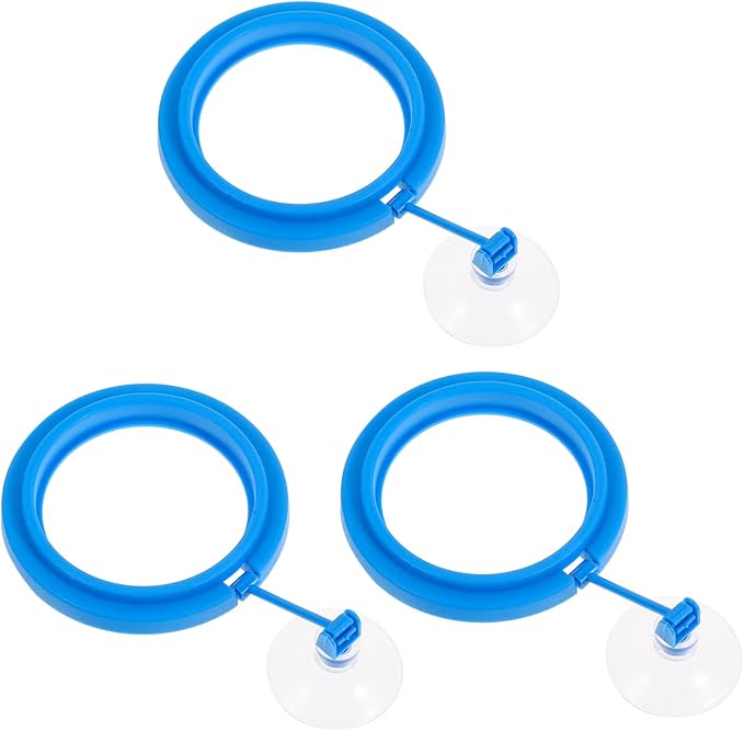 3pcs Automatic Feeder Fish Tank Feeding Ring Plastic Material Simple Design Floating Food Tray