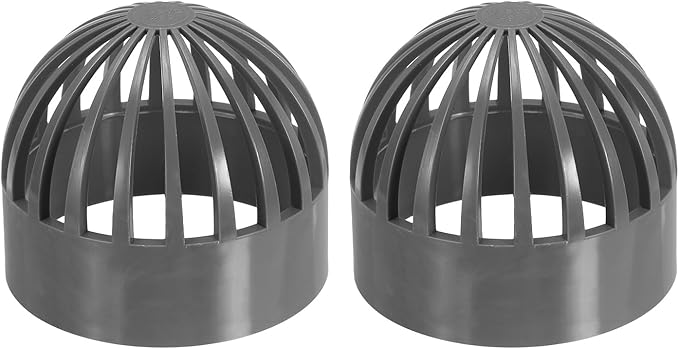 PATIKIL 3.5 Inch (90mm) Fish Cover Permeable Cap, 2 Pcs PVC Breathable Cap Aquarium Guard Fish Tank Intake Cover, Gray