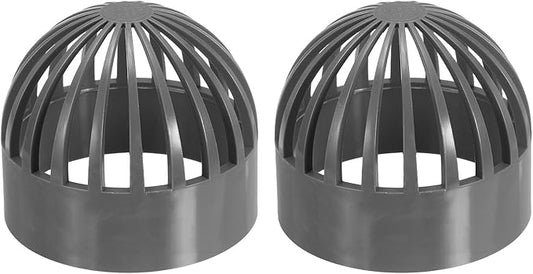 PATIKIL 3.5 Inch (90mm) Fish Cover Permeable Cap, 2 Pcs PVC Breathable Cap Aquarium Guard Fish Tank Intake Cover, Gray
