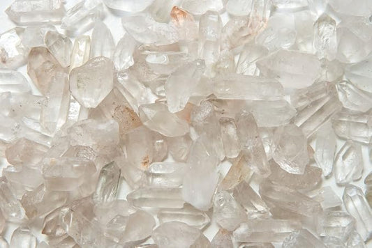 Fantasia Materials: 1 lb Unpolished Crystal Quartz Points from Brazil - Average 1" to 1.5"