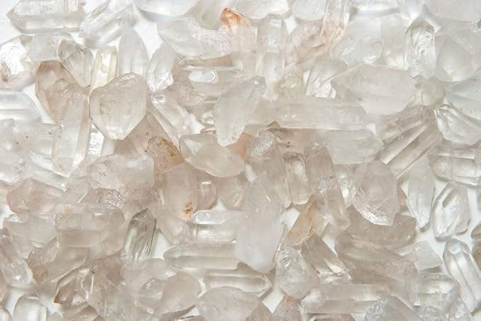 Fantasia Materials: 18 lbs Unpolished Crystal Quartz Points from Brazil - Average 1" to 1.5"