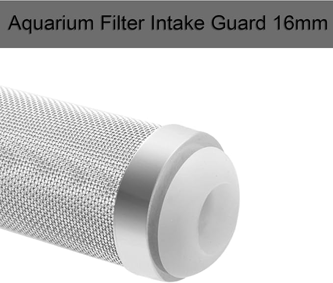 16mm Stainless Steel Aquarium Mesh Net Filter Guard Fish Shrimp Inflow Inlet Basket for Aquarium Percolator with Fish Prefilter Intake Sponge Cover