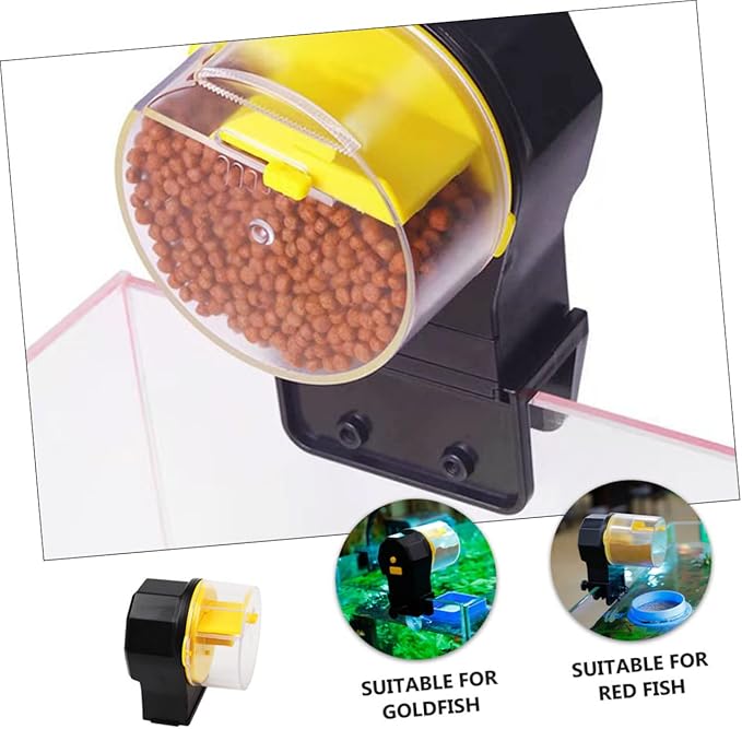 STOBOK 1set Automatic Fish Feeder with Clock Timer for Aquariums Vacation Feeder Capacity Tool for Fish Tanks Easy to Install and Clean Sturdy and Design