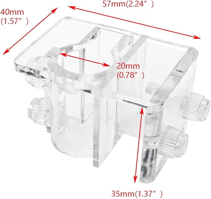 Quluxe 2 Pcs Acrylic Aquarium Soft Tube Fixture Holder Hose Clamps Fixing Clip for Holding Doing Pump Soft Hose