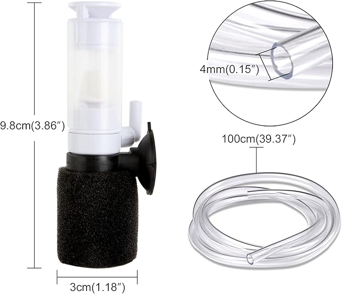 WEAVERBIRD Mini Sponge Fish Filter Ultra Quiet 3-in-1 Filtration System Air Pump Filter for Small Fish Tank
