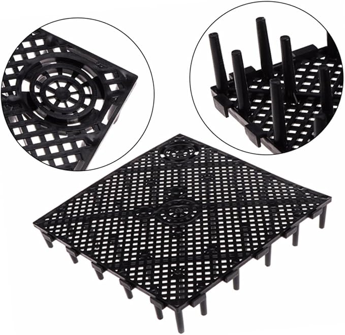 BESPORTBLE 20 Pcs Bottom Plate Fish Tank Bottom Aquarium Egg Crate Fish Tank with Divider Clapboard Pump and Live Fish Grid