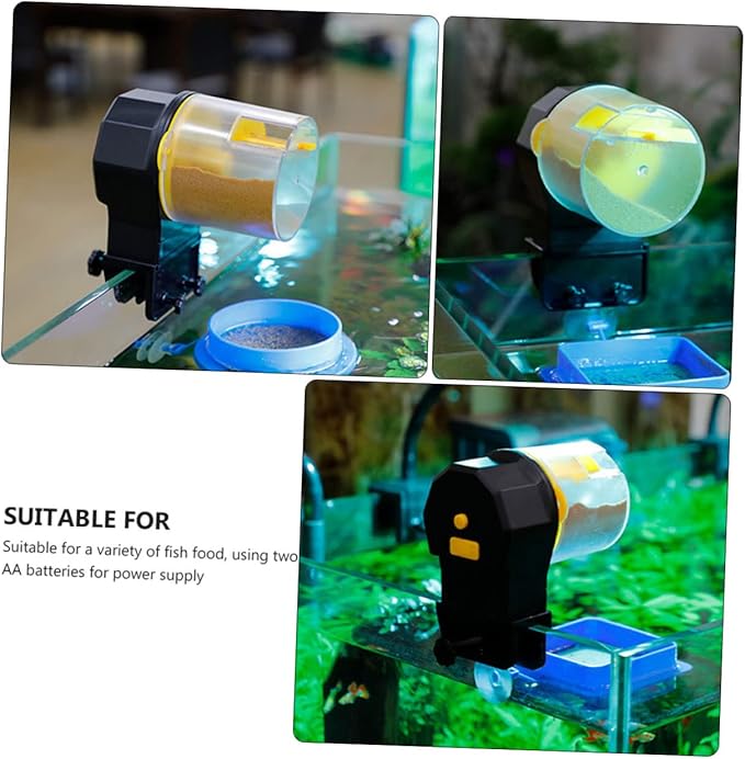 STOBOK 1set Automatic Fish Feeder with Clock Timer for Aquariums Vacation Feeder Capacity Tool for Fish Tanks Easy to Install and Clean Sturdy and Design