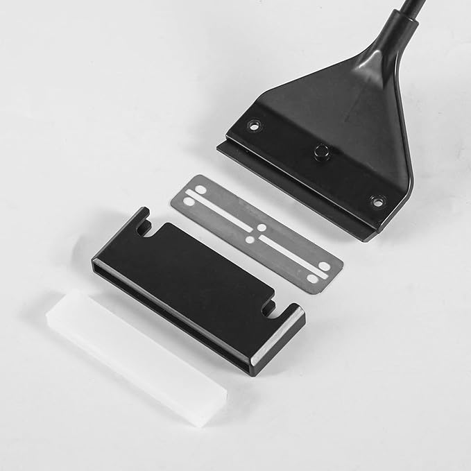 PEUTIER Algae Scraper for Glass Aquariums, 24.4 inch Extendable Handle Aquarium Scraper Scrubber Fish Tank Cleaner 2 in 1 Razor Scraper with 10 Blades Aquarium Cleaning Tools Fish Tank Accessories