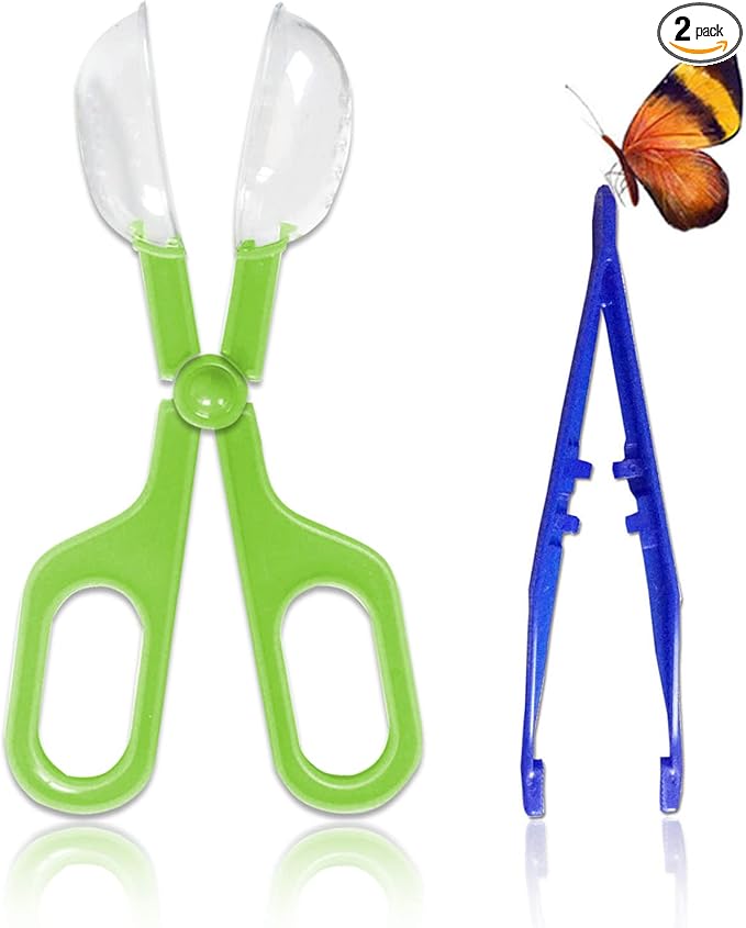 Feeding Tongs,Bug Tweezers for Kids Adults, Reptile Feeding Tweezers Long Handle Feeder Tools for Fish Aquariums Reptiles Snakes Lizard Gecko Spider and Bird (Green)