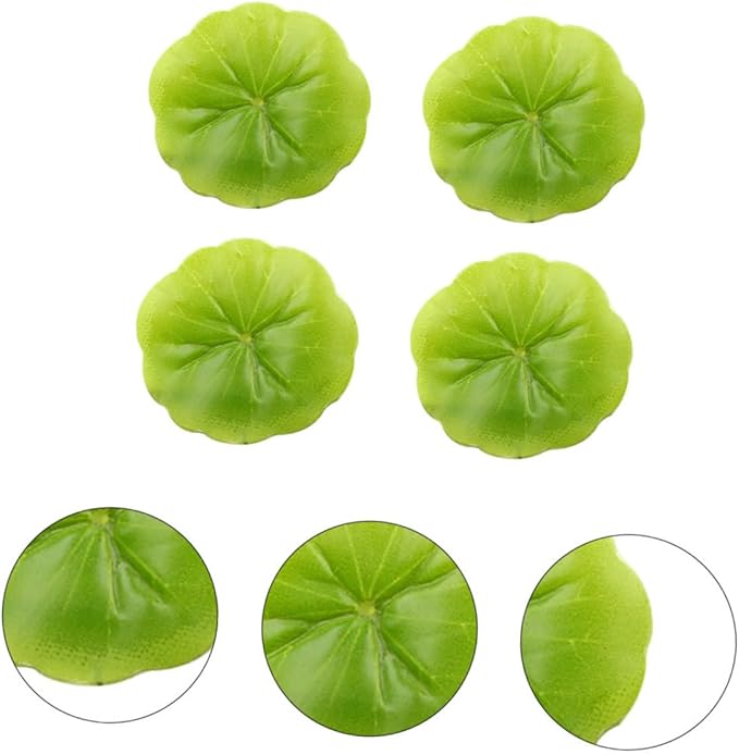 PRETYZOOM 30pcs Artificial Water Lily Leaves, Realistic Floating Water Lily Pads for Fish Tank, Aquarium, Pool, Home Decor, 2.36 Inches, Plastic