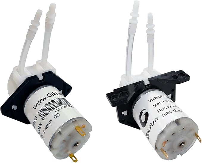 Gikfun 12V Peristaltic Liquid Pump Dosing Pump with Replacement for Aquarium Lab Analytical DIY EK1978 (2pcs)