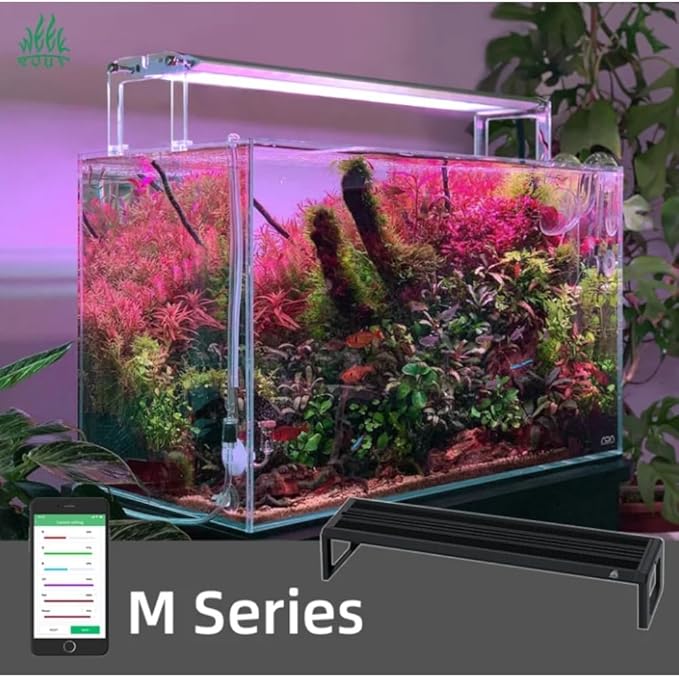 Week Aqua M Series Full Spectrum Planted Aquarium Fish Tank Led Light(M800Pro-K + Shades)