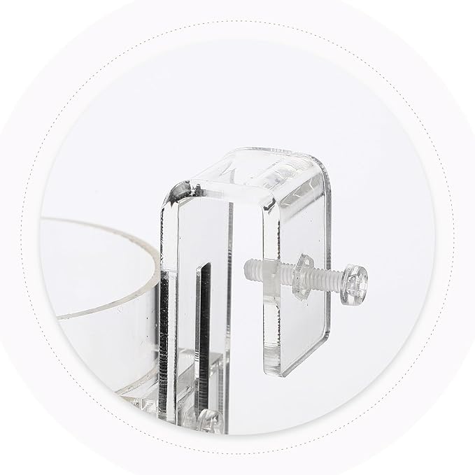 Aquarium Fish Feed Ring with Hook Acrylic Fish Tank Feeder Circle Large Size for Automatic Feeding in Home and Office