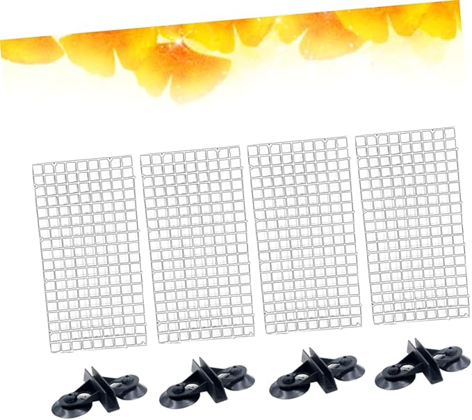 STOBOK 1 Set Fish Tank Divider Panel Aquarium Isolate Board Egg Crate Grid Divider Grid Bottom Drip Tray Cover with Suction Cup for Shrimp Breeding Transparent