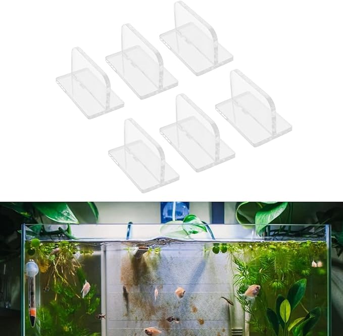 Tyenaza 6Pcs Aquarium Cover Handle, Secure Grip Acrylic Aquarium Lid Pull Handle for Home