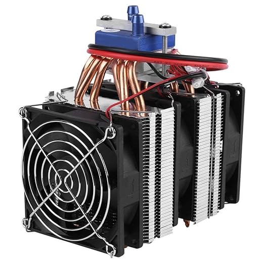 Thermoelectric Cooler, DC 12V Thermoelectric Cooler Peltier System Semiconductor Refrigeration Water Chiller Cooling Device for Fish (180W)