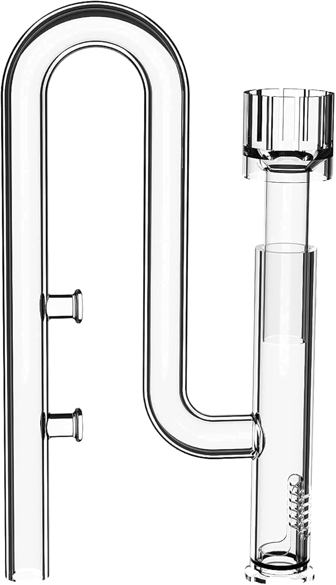 FZONE Aquairum Mini Glass Skimmer Lily Pipe for Mini and Nano Tank