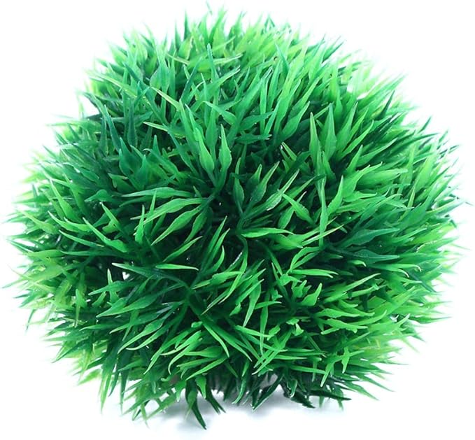 Artificial Aquatic Plastic Plants Aquarium Decorations, Artificial Seaweed Ball Fish Tank Ornament Decor, Fish Tank Decorations Home Décor (Green)