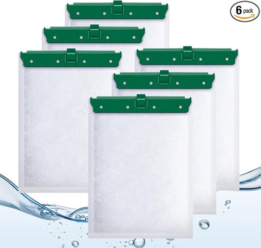 6 Pack Medium Aquarium Filter Cartridge for Whisper Bio Bag Power Filters, Medium Filter Cartridges for Repto Filter