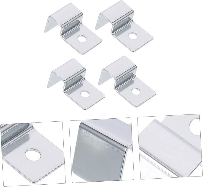 BESPORTBLE 16pcs Stainless Steel Fish Tank Cover Holders Aquarium Lid Racks for Glass Sturdy Support Brackets for Securely Holding Fish Tank Glass