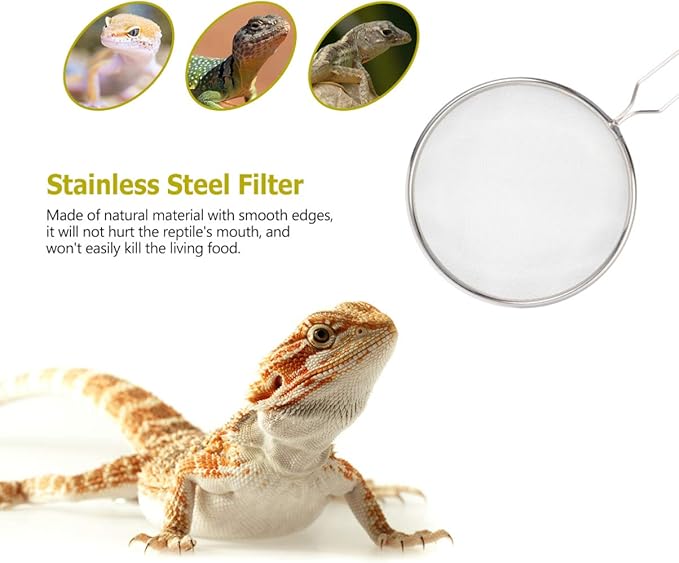 balacoo Reptile Sand Shovel Fine Mesh Filter Pet Supplies for Easy Cleaning of Terrariums and Aquariums Rustproof and Wear-Resistant Design for Efficient Excrement Removal