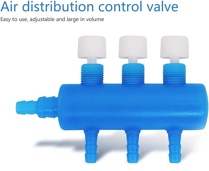 Aquarium Air Tubing Valves – Air Pump Splitter Control, Adjustable Lever Distributor | Airline Tube Connectors Fittings For Fish Tank Bubblers, Aquatic Systems, Airs Flow Management And Oxygen Supply