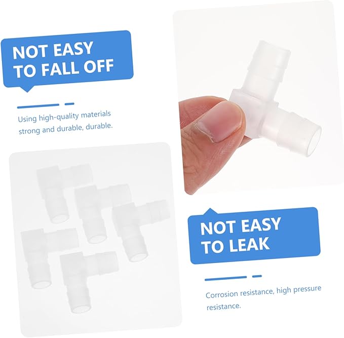 10pcs Aquarium Pipe Connectors Plastic Elbow Coupling Fittings for Fish Tank Water Connector Material for Projects and Quick Fluid Transfer