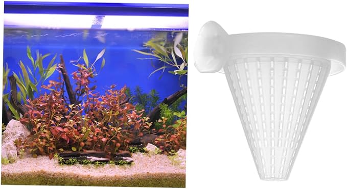 BESPORTBLE 3pcs Automatic Aquarium Fish Feeder Cone Worm Feeder Cups with Suction for Red Worm Feeding in Fish Tank Small Size for Shrimp and Aquatic Pets