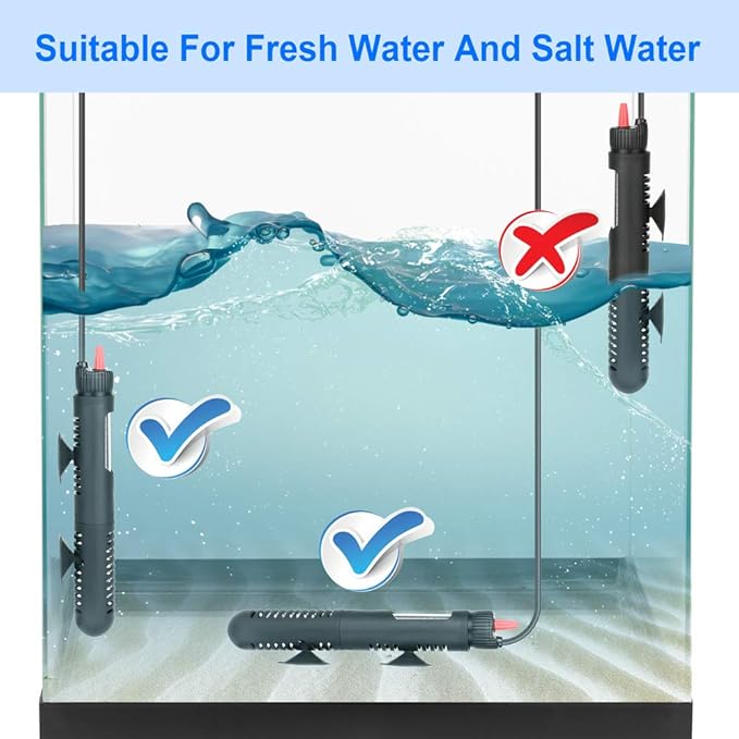 DaToo Aquarium Heater Fish Tank Heater Submersible 200 Watt, 1 Yr Warranty
