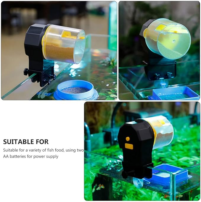 YARNOW 1set Automatic Fish Feeder Timer Easy to Install Vacation Fish Feeding Device for and Betta and Stable Design for Breeding for Weekend Use