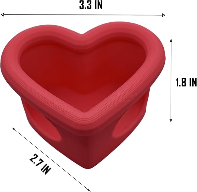 Heart Shaped Floating Fish Feeder, Floating Feeding Station, Aquarium Feeding Bowl, Unique Heart Shape Design, 3.3 x 2.7 x 1.8 Inches,