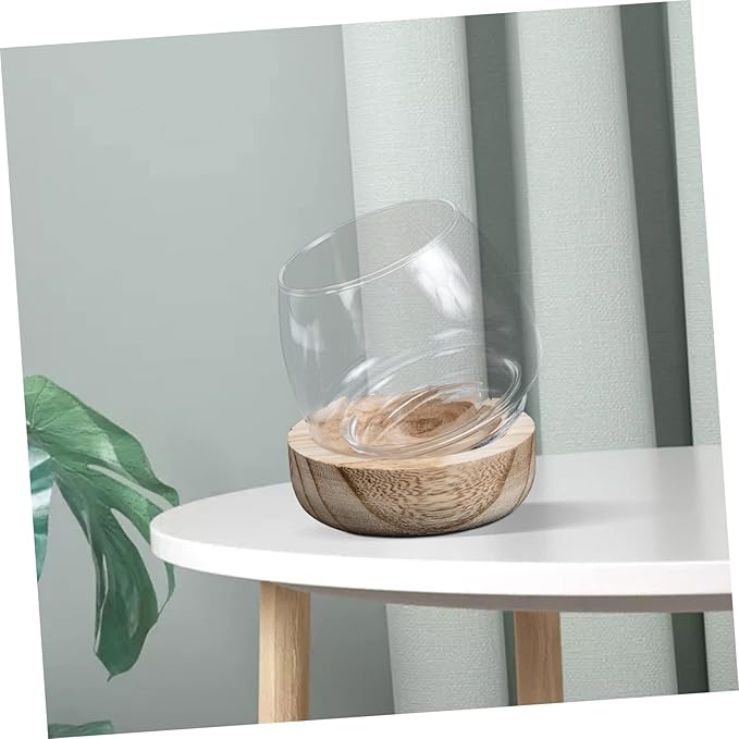 Multi-Functional Household Small Fish Bowl Glass Landscape Bottle Easy to Clean for Plant and Decor