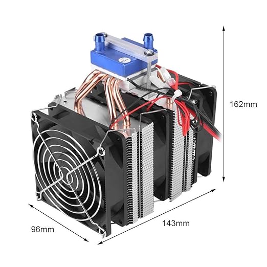 Thermoelectric Cooler, DC 12V Thermoelectric Cooler Peltier System Semiconductor Refrigeration Water Chiller Cooling Device for Fish (180W)