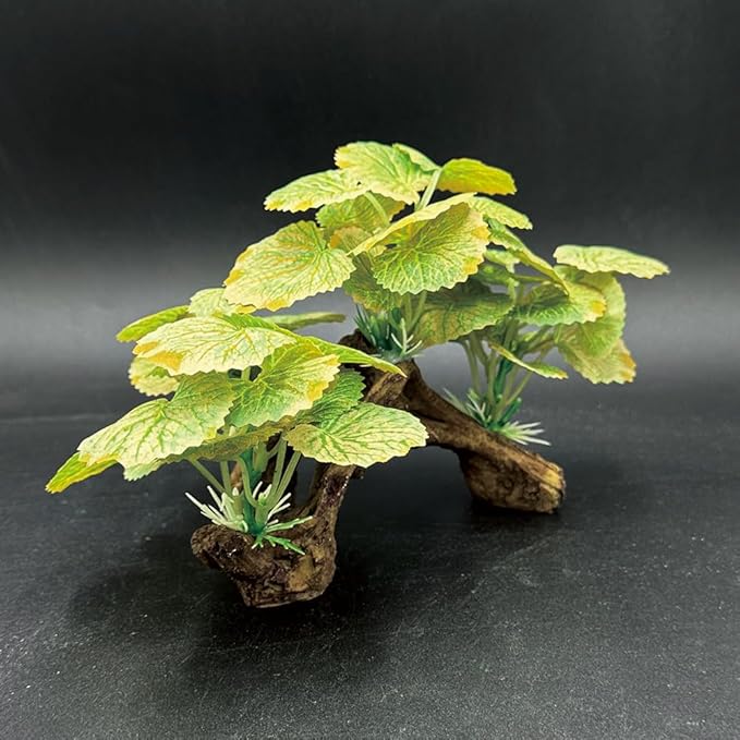 Fish Tank Decorations Aquarium Decor Ornaments Betta Silk Leaf pad Hammock Artificial Driftwood Cave Goldfish Bowl Accessories