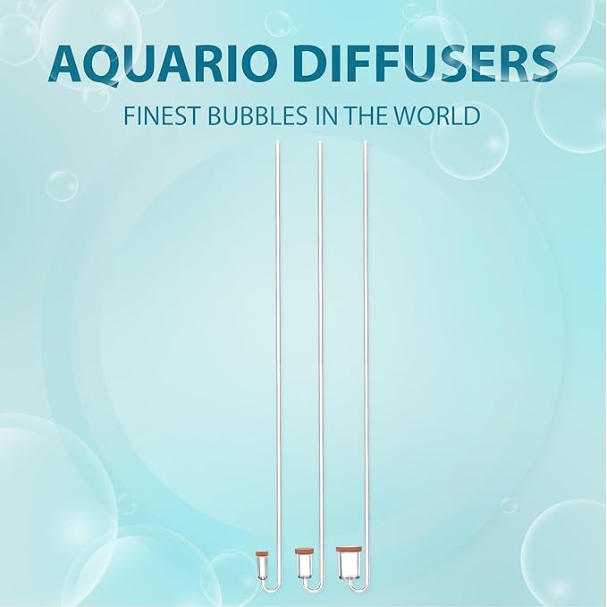 Aquario Neo CO2 Aquarium Diffuser - CO2 Diffuser Aquarium Kit, CO2 Diffuser for Aquarium Plants, CO2 System for Aquarium - Extended Original Diffuser, Large