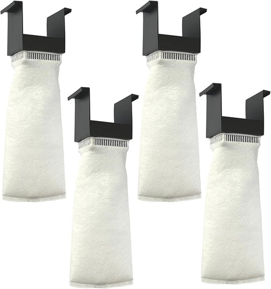 4 Pack 200 Micron Filter Socks - Compatible with Innovative Marine Nuvo Fusion Desktop Aquarium