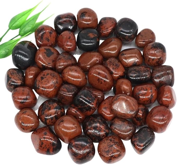 Natural Tumbled Stones Bulk Ore Gravel Specimen Healing Crystals Quartz Energy Minerals Tank Aquarium Home Decor Gem Decoration (Color : Red Mahogany, Size : 500g)