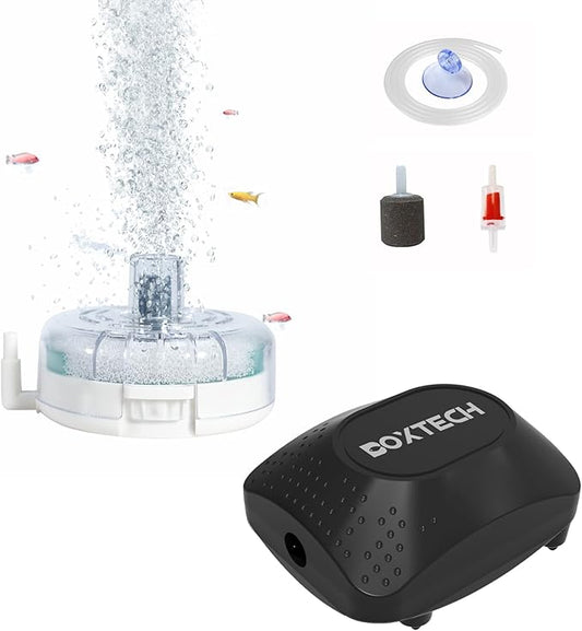 UPETTOOLS Aquarium Bundle - Aquarium Air Pump for Fish Tank, Ultra Quiet Fish Oxygen Pump Kit and Mini Aquarium Sponge Filter