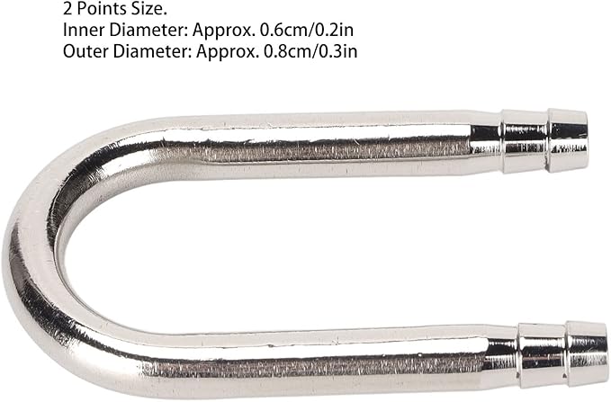 Zerodis Aquarium Pumps Pipe, Stainless Steel U Shape Fish Connector Easy to Install Aquarium Connecting Tube for Aquarium Air Pump Accessories (2 Minutes)