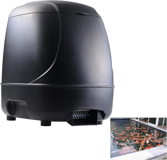 Automatic fish feeder for pond, Pond feeder, Automatic koi fish feeder for pond outdoor, Fish feeder automatic dispenser For a vacation away and prevent sunstroke(10L-battery powered)