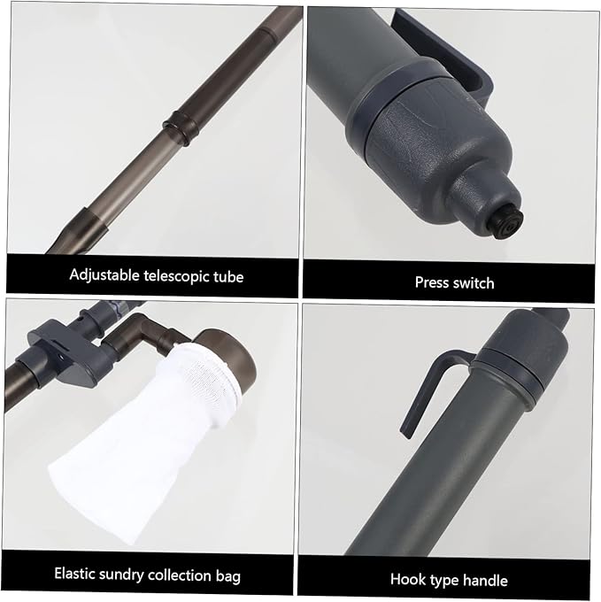 1set Electric Fish Tank Water Changer Telescopic Tube Aquarium for Water Change Sand Washing Tank Scraping No Battery Required Suitable for Small Large Aquariums