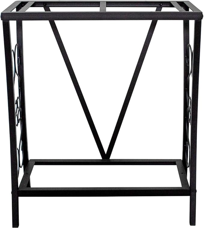 Aquatic Fundamentals 20 Gallon Metal Aquarium Stand, 24.3" L x 12.5" W, Black