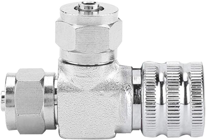 CO2 Regulator Check Valve,Stainless Steel Needle Valve for Water Aquarium CO2 Bubble Counter with Check Valve for CO2 Diffuser Atomizer Regulator Injection System (Double-head