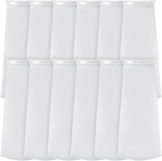 Tudomro 16 Pack 4 Inch Ring Filter Socks 200 μm Aquarium Sump Pool Filter Sock for Fish Tank Freshwater Saltwater Aquarium
