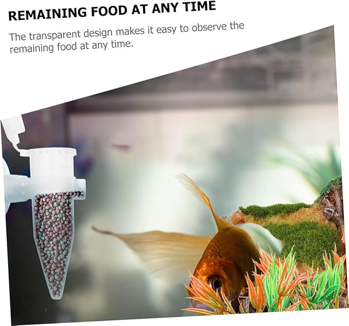 Totority 6pcs Automatic Feeder Brine Shrimp Feeder for Fish Tanks Plastic Cups Suction Cup Design Fish Bowl Accessories