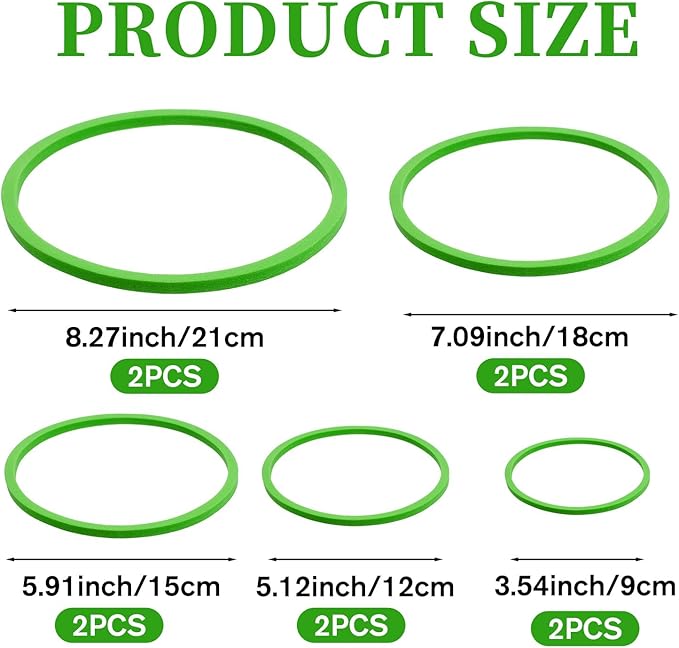 10 Pcs Fish Feeding Ring Set, 5 Sizes Floating Aquarium Feeding Ring, Round Feeder Rings Floating Plant Barrier Corral Rings Tank Accessories for Goldfish, Betta