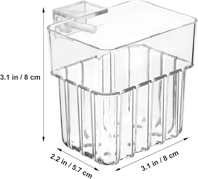 Kisangel 4Pcs Transparent Aquarium Plant Cups with Hooks 3.14X3.14X2.24In Fish Tank Plant Holders for Easy Installation and Healthy Root Growth in Aquatic Care