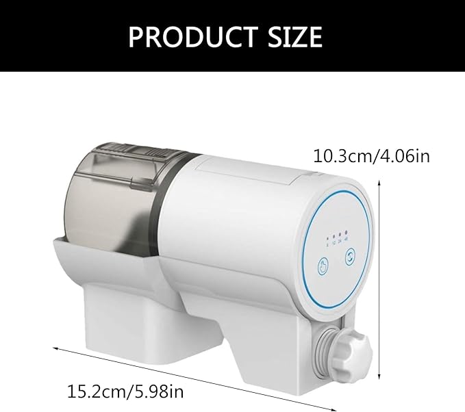 Large Capacity Automatic Feeders New Generations Feeding Dispenser Device for Fish Tanks Large Volumes Pet Fish Feeding Device